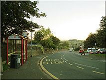 SE2433 : Gamble Hill Drive with bus shelters by Stephen Craven