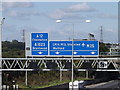 Roadsigns on the M25 London Orbital Motorway