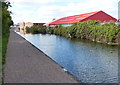 Red building at the Holly Park Industrial Estate