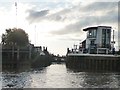 SE8311 : Keadby Lock, open to take a boat from the Trent by Christine Johnstone