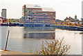 TQ3780 : West India Docks in transition, 1986: view across from north side by Ben Brooksbank