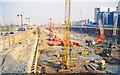 TQ3780 : London Docklands Development, 2000: eastward from South Colonnade, Canary Wharf by Ben Brooksbank