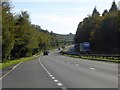 Looking west from a lay-by for A30 to Halgavor Bridge