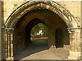 Looking through the Priory Gatehouse