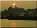 Sunset behind Christ Church spire