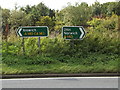 TM1166 : Roadsigns on the A140 Norwich Road by Geographer