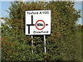 Roadsign on the A1120 Stonham Aspal Road