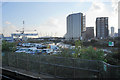 A glimpse of the River Lee from Canning Town Station