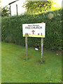 TM0113 : West Mersea Free Church sign by Geographer