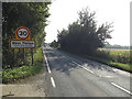 Entering West Mersea on the B1025 Colchester Road