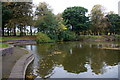 The boating lake in Newsham Park, Liverpool