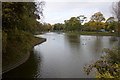 The boating lake in Newsham Park, Liverpool