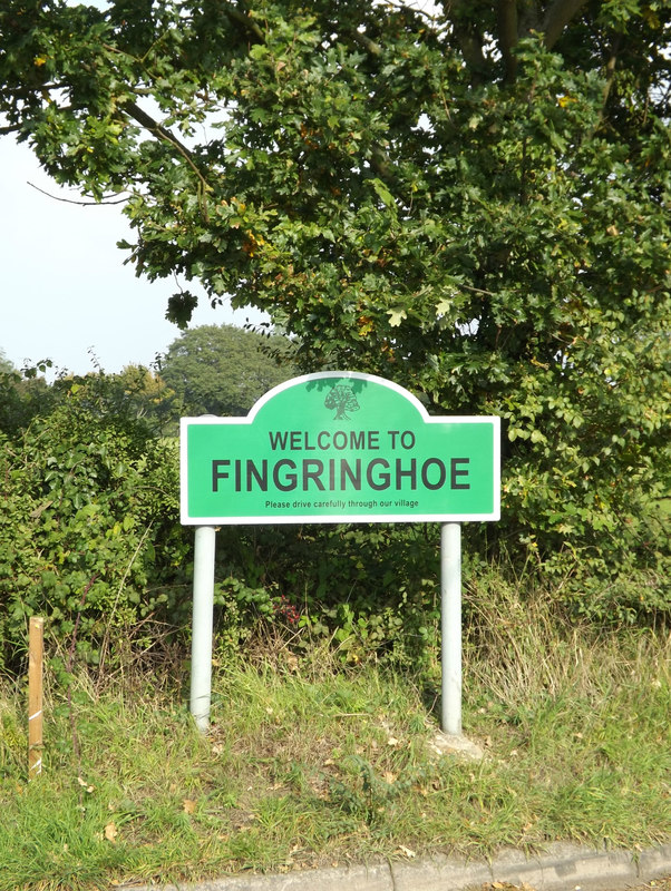 Fingringhoe Village Name sign on... © Geographer cc-by-sa/2.0 ...