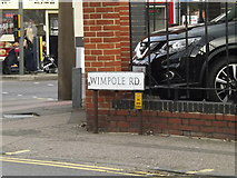 TM0024 : Wimpole Road sign by Geographer