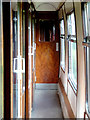 Inside the rear railway carriage en route for Kidderminster