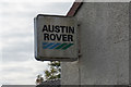 Austin Rover sign at Silverband Park, Knock