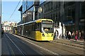 Tram to Eccles on Mosley Street