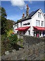 Bridge over River Caen, and cafe, Braunton