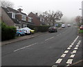 ST3090 : Foggy view up Rowan Way, Malpas, Newport by Jaggery