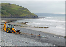 SN4562 : The shoreline south-west of Aberaeron Ceredigion by Roger  Kidd