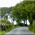 The B4337 to Llanrhystud in Ceredigion