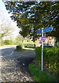 Signpost on the Airport Orbital Cycleway at Styal