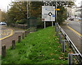 Town Bridge roundabout ahead, Pontypool