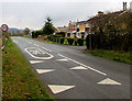 Start of the 30 zone at the northern edge of Caersws