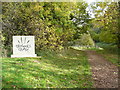 Sign at the entrance to Creswell Crags