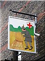 Sign for The Barley Mow, Curtain Road / Rivington Street, EC2