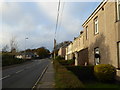 Late afternoon sun on houses in Lostwithiel Road Bodmin