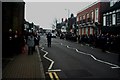 View of crowds gathering for the Remembrance Sunday Service in Billericay High Street