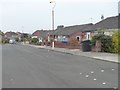 Unusual road markings, Holmrook Road, Carlisle