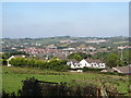 View north-eastwards across the town of Ballynahinch