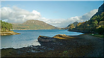 NG8233 : Shore view near Craig from the Kyle to Inverness train by Julian Paren