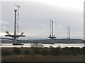 NT1281 : The Queensferry Crossing - the cable stay towers from the north by M J Richardson