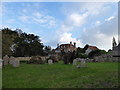 Looking across to Thorley Manor from The Old Churchyard