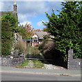 Fenced-off derelict house, Whitchurch, Shropshire