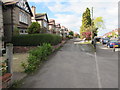 Houses set back from Station Road, Whitchurch, Shropshire