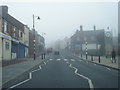 Sacriston, a misty Front Street