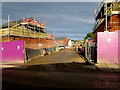 Upper Hill Street construction site entrance,  Blaenavon