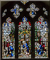 SK6754 : Stained glass window, St Michael's church, Halam by Julian P Guffogg