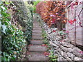 Steps on footpath up from The Shallows, Saltford