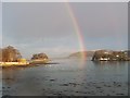 SH5672 : A double rainbow over the Menai Strait, December 2000 by Stephen Mills