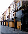 Boarded-up premises in Griffin Street, Newport