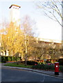 King George VI pillarbox near Newport Civic Centre