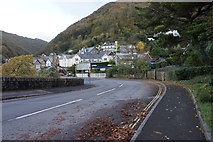 SS7249 : Lynmouth Hill (road) towards Lynmouth by Ian S