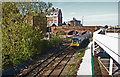 The Chester diesel train leaves Altrincham