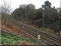 SJ8254 : Railway line between Alsager and Kidsgrove by Jonathan Hutchins