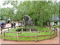 Sculpture of Robin Hood and Little John at Sherwood Forest Visitor Centre